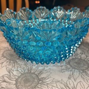 Blue Decorative Glass Bowl
